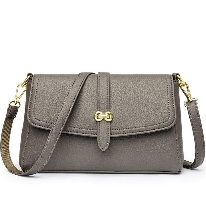 Elegant Faux Leather Crossbody Bag Bowlift