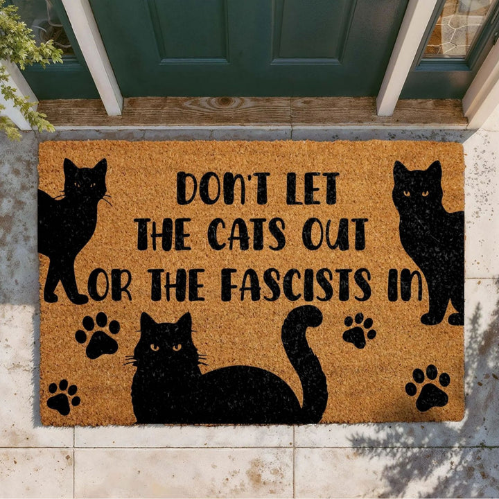 Decorative Bee Hive Welcome Indoor Outdoor Low-Profile Doormat With Non-Slip Rubber Backing