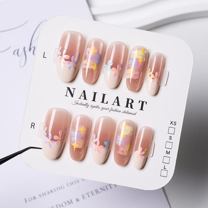 Artistic French Tip Press-On Nails