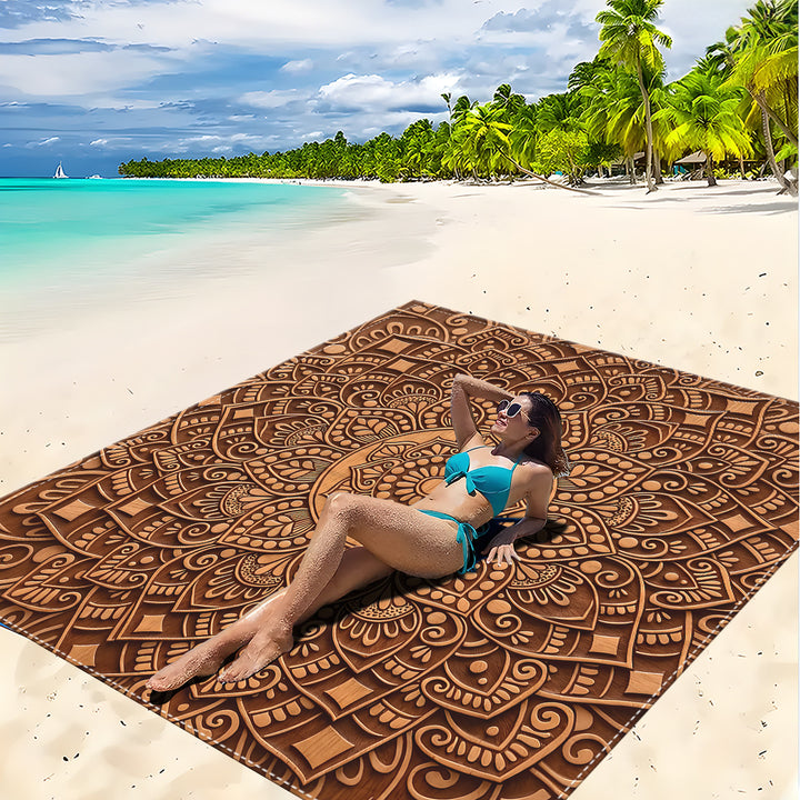 Mandala Design Beach Mat Bowlift