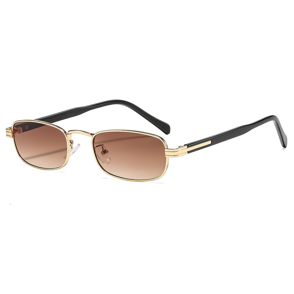 Ladies fashionable sunglasses with stylish metal frame and orange lenses Bowlift