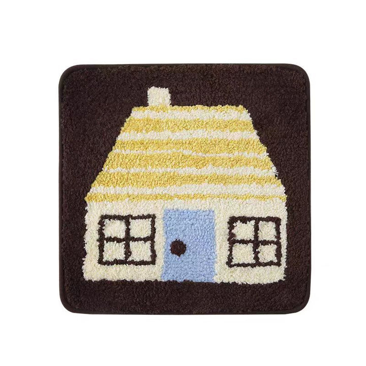 Apple-Themed Plush Bath Mat Bowlift