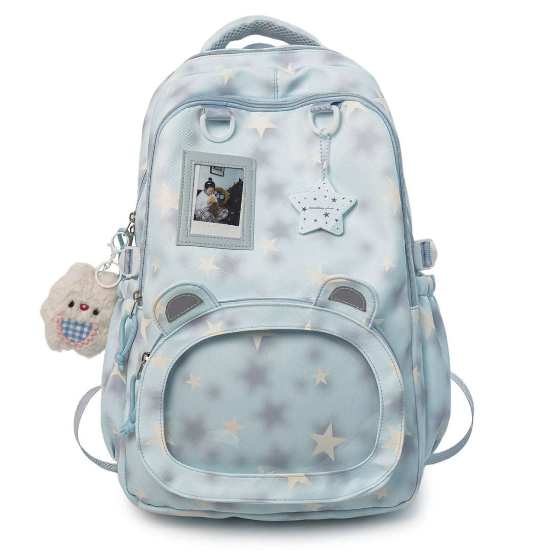 Children's Starry-Themed Plush Ear Backpack Bowlift