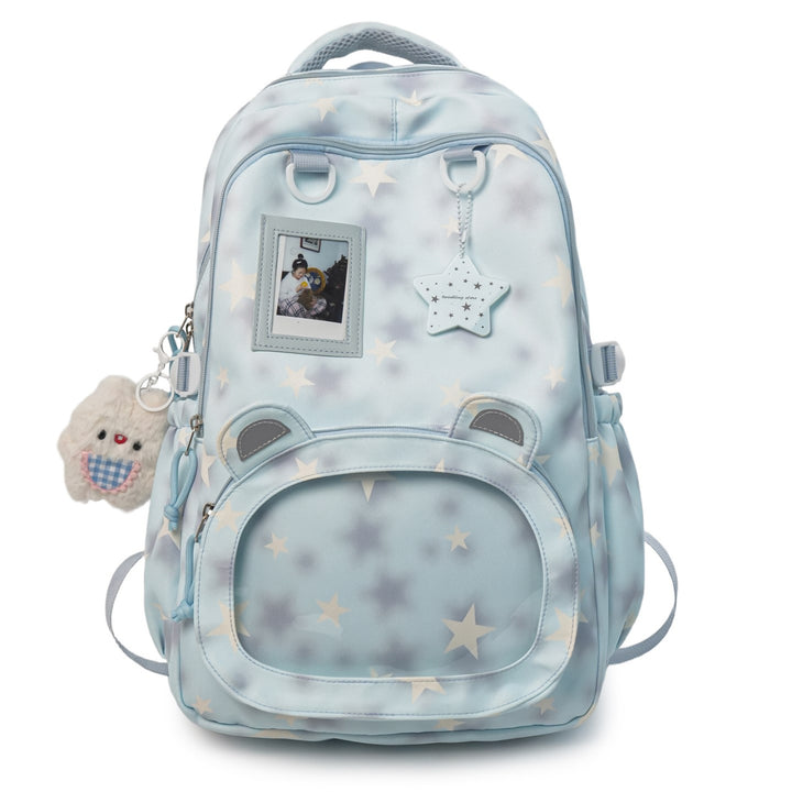 Children's Starry-Themed Plush Ear Backpack Bowlift