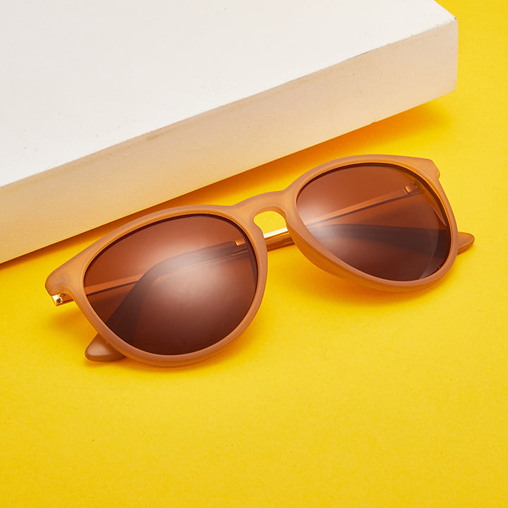 Women's fashionable and elegant sunglasses with high-quality plastic frame and mirrored lenses Bowlift