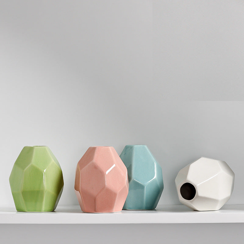Geometric Modern Ceramic Vase Bowlift