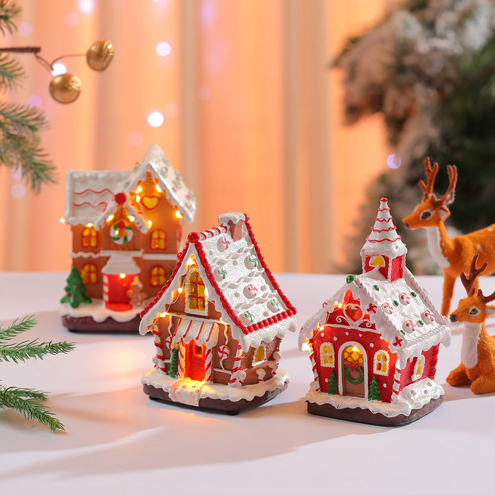 LED Light-Up Gingerbread House Decoration Bowlift