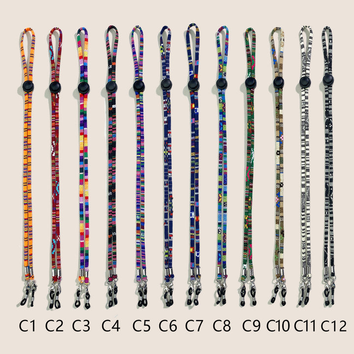 Decorative Patterned Eyewear Retention Strap Bowlift