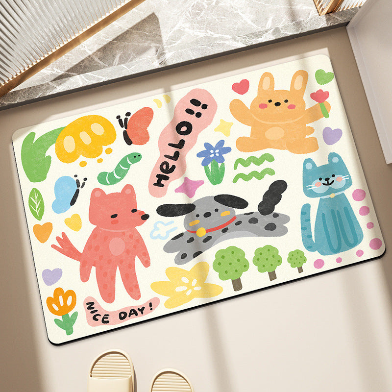 Playful Cartoon-Themed Area Rug