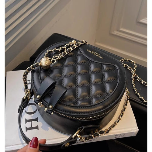 Quilted Round Crossbody Bag Bowlift
