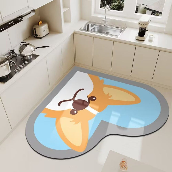 Cute Panda Themed Kitchen Floor Mat Bowlift