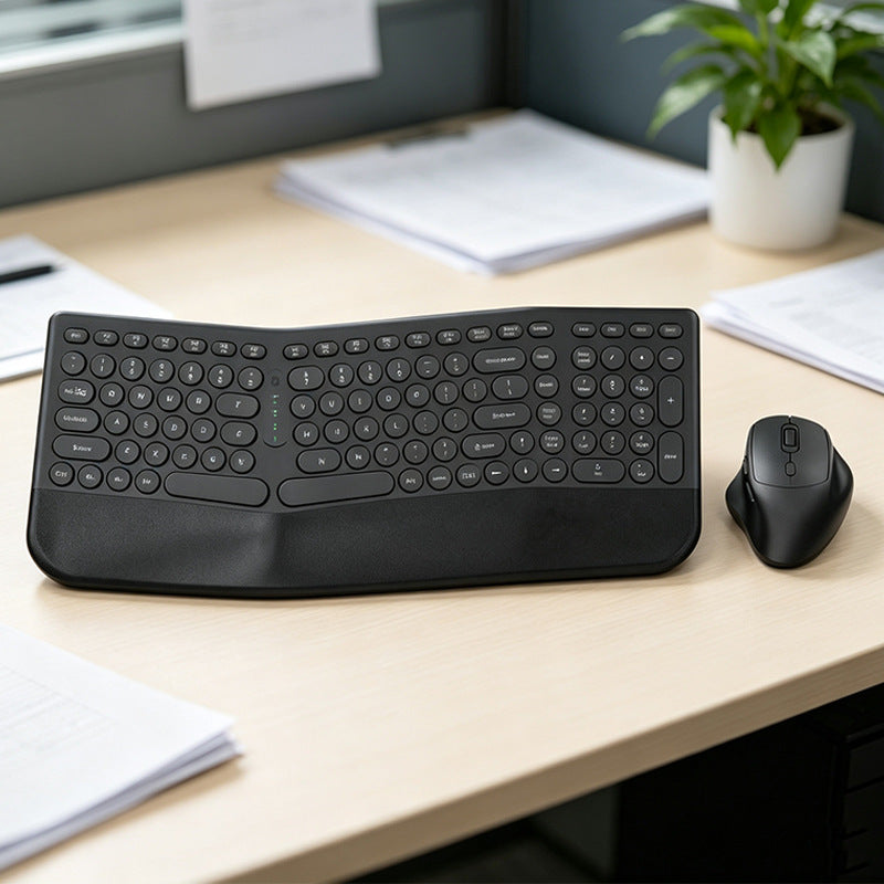 Ergonomic Wireless Keyboard and Mouse Combo Bowlift