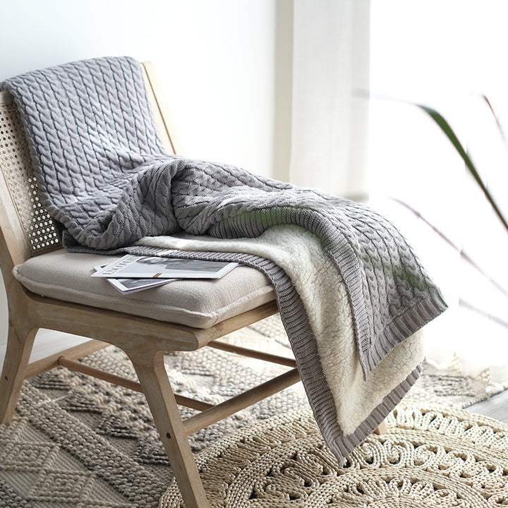 Cozy Knitted Throw Blanket