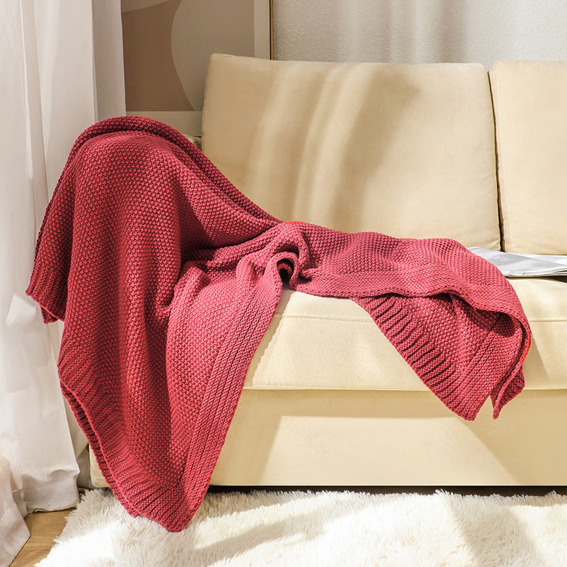 Cozy Knitted Throw Blanket Bowlift