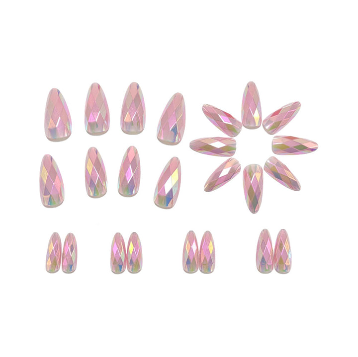 Artificial nails with radiant crystal design Bowlift