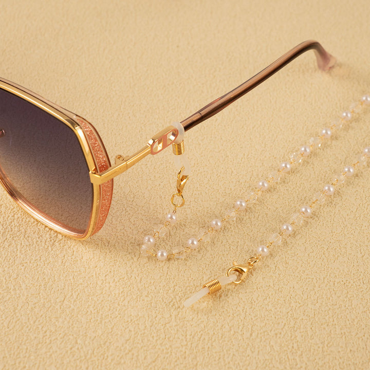 Elegant Pearl and Crystal Eyewear Chain Bowlift