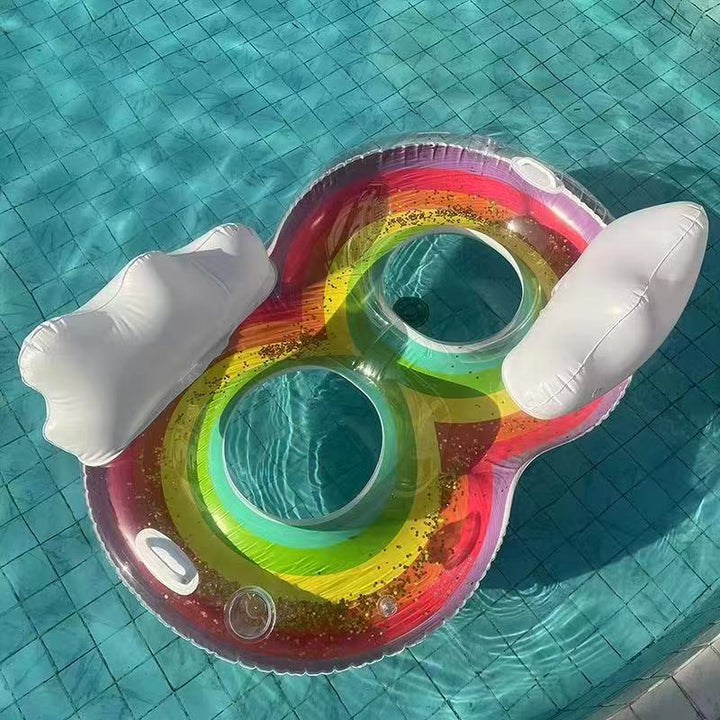 Women's Inflatable Comfort Pool Lounger with View Window Bowlift
