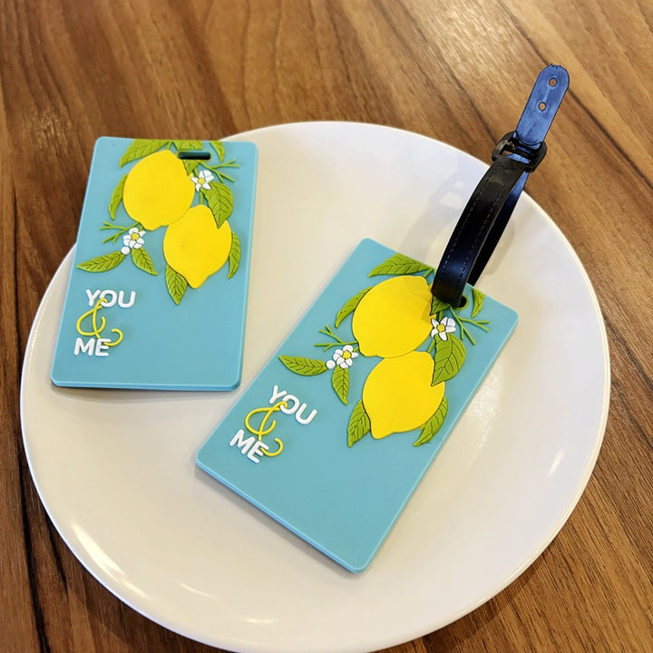 Lemon-Themed Travel Luggage Tag Bowlift