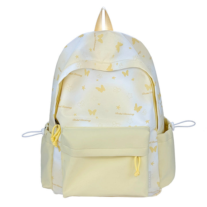 Leisure Backpack with Floral Appliqués Bowlift