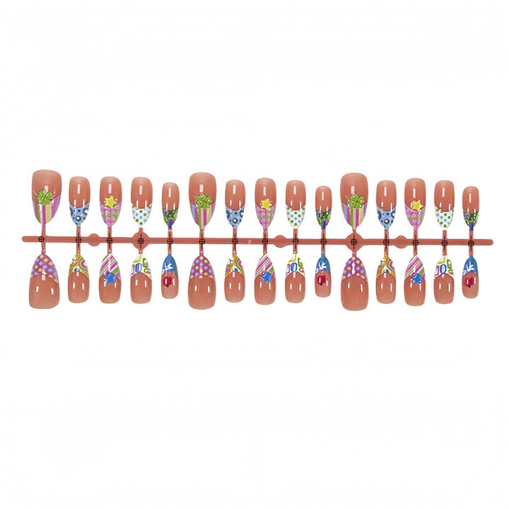 Creative Patterned Press-On Nail Art Set Bowlift