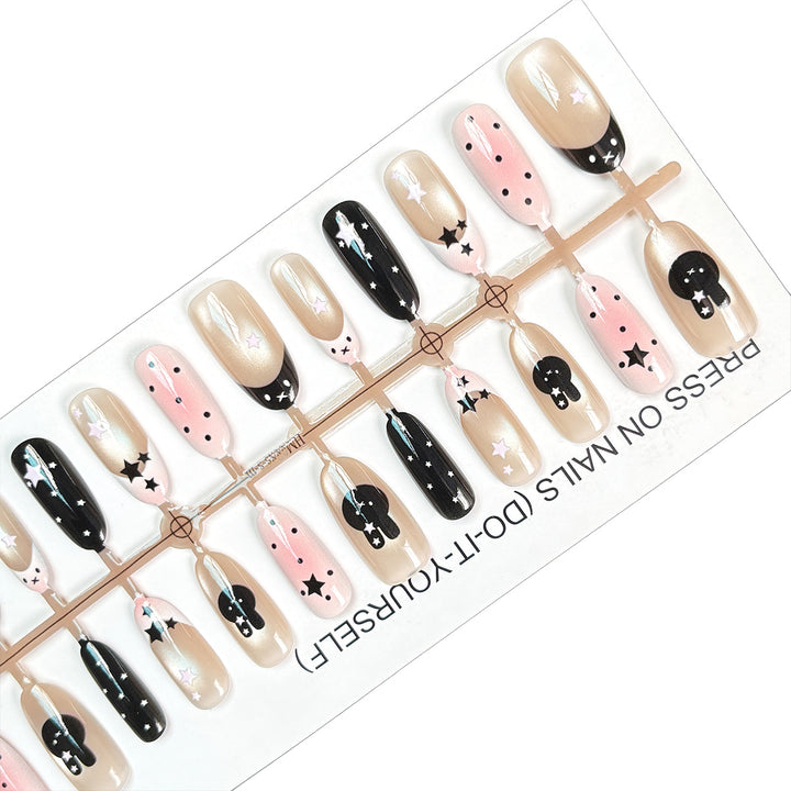 Artistic Press-On Nail Design Bowlift