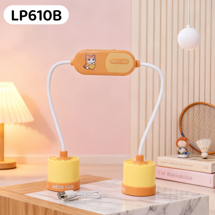 Women's Portable Neck Fan with Flexible Hose Bowlift