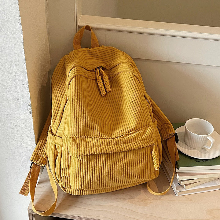 Cord-Backpack with Comfortable Straps Bowlift