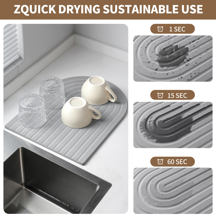 Modern Textured Kitchen Drying Pad Bowlift