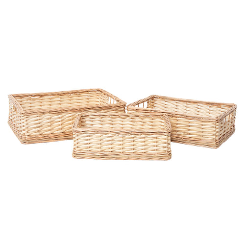 Handcrafted Natural Woven Storage Tray Bowlift
