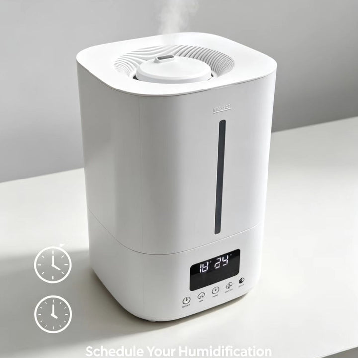 Five liter cool mist ultrasonic humidifier with LED display, programmable timer and ultra-quiet operation Bowlift