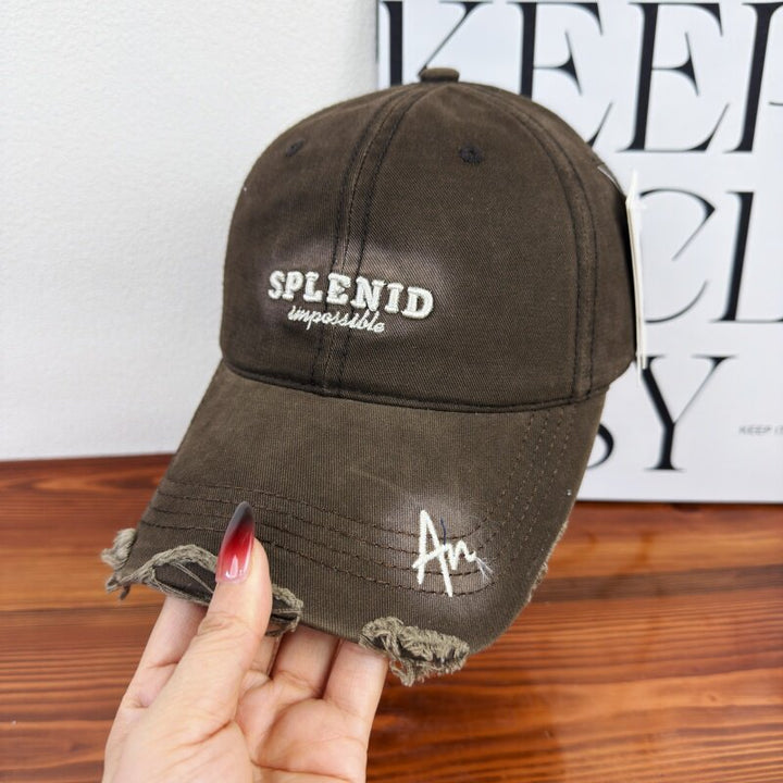 Women's Distressed Graphic Baseball Cap Bowlift
