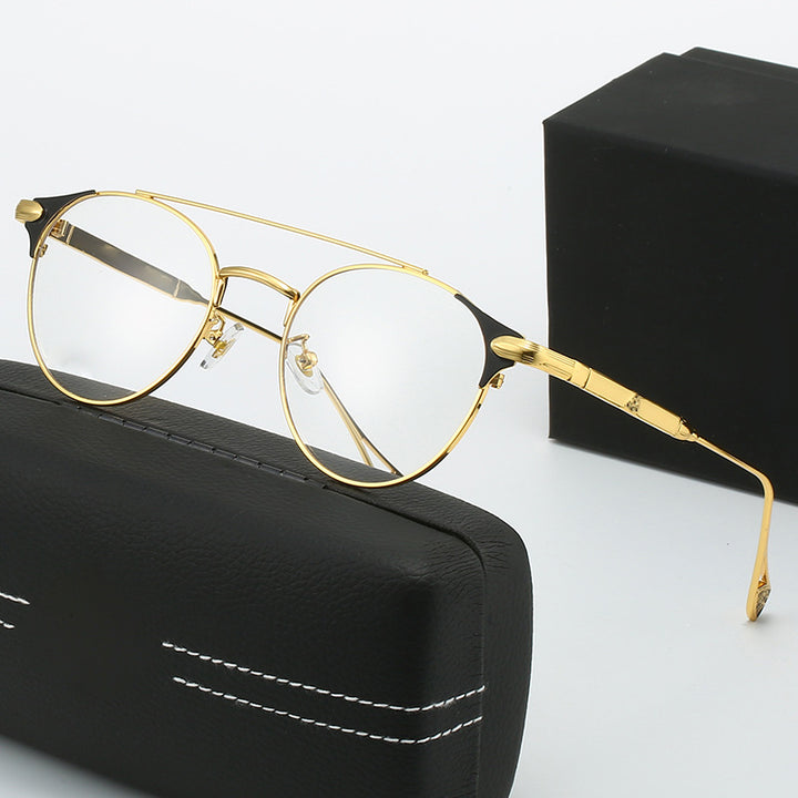 Women's round vintage sunglasses with high-quality metal frame and durable design Bowlift