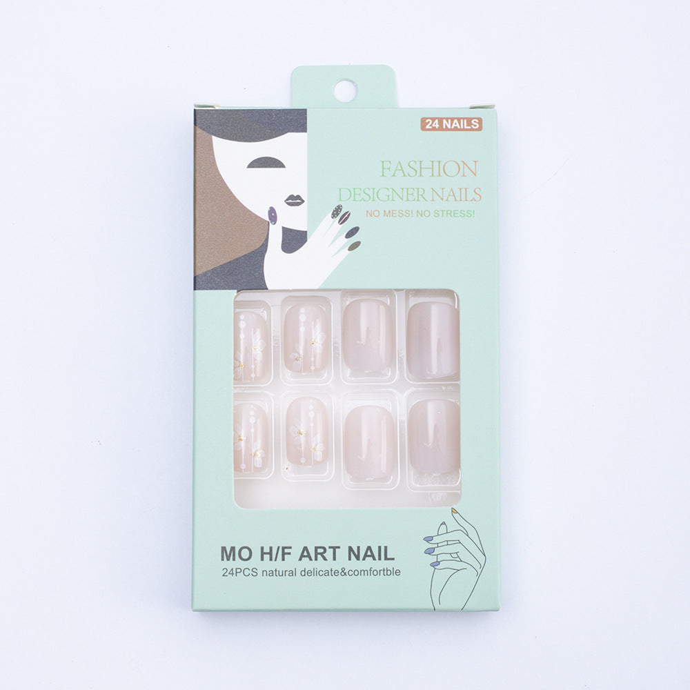 Delicate artificial nails with floral details Bowlift