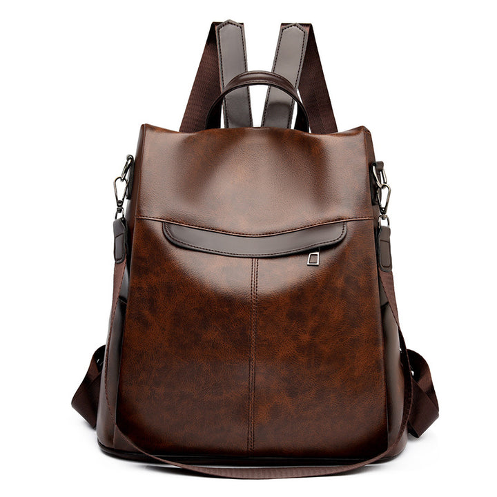 Versatile Structured Leather Backpack Bowlift