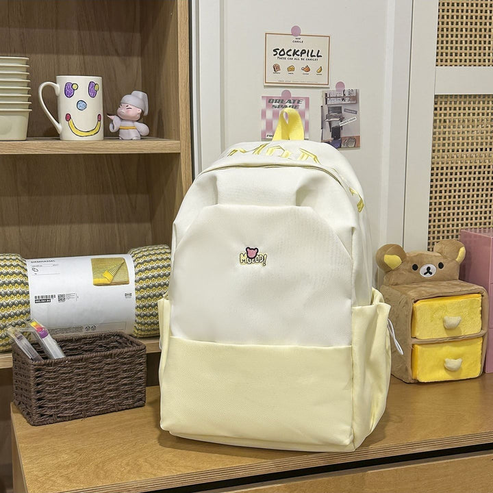 Playful backpack with embroidered Bowlift motif