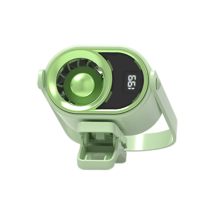 Unisex portable mini fan with LED display Bowlift