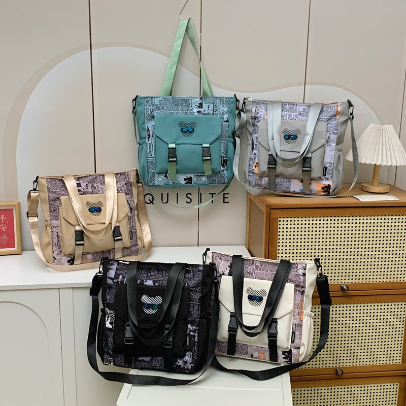 Modern Canvas Shoulder Bag Bowlift