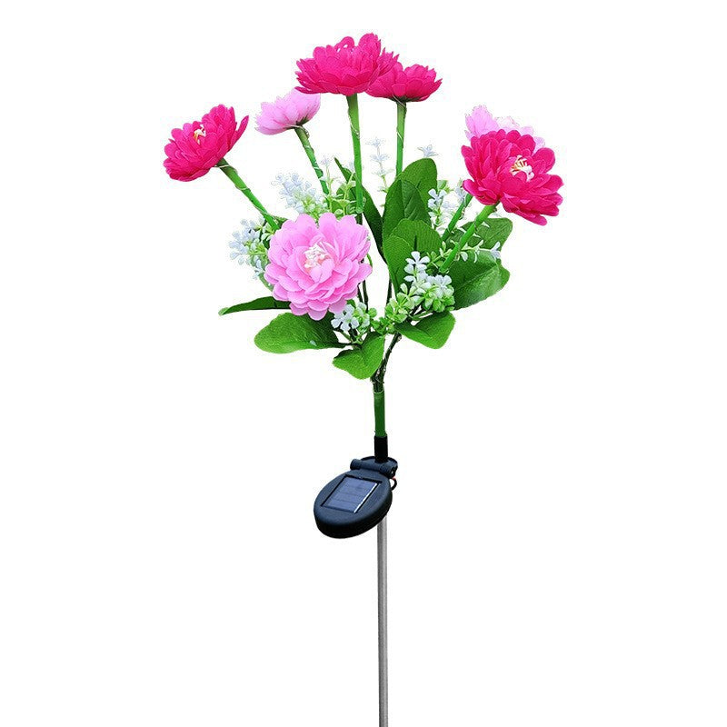 Solar-Powered Lifelike Bloom Garden Stake With Multi-Head LED Cluster And Waterproof Dusk-To-Dawn Sensor Bowlift