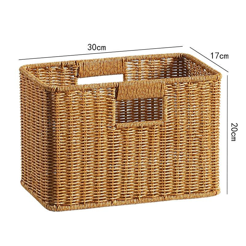 Handcrafted Wicker Storage Tray Bowlift