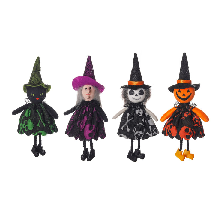 Decorative Halloween Cat with Witch Hat