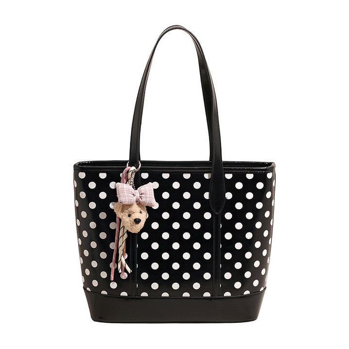 Polka Dot Print Casual Tote Bowlift