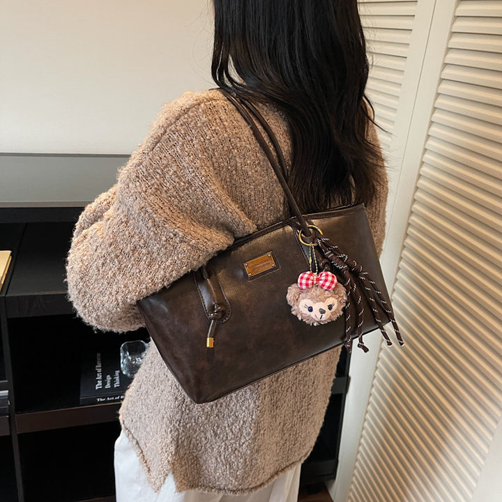 Classic Structured Leather Tote Bag Bowlift