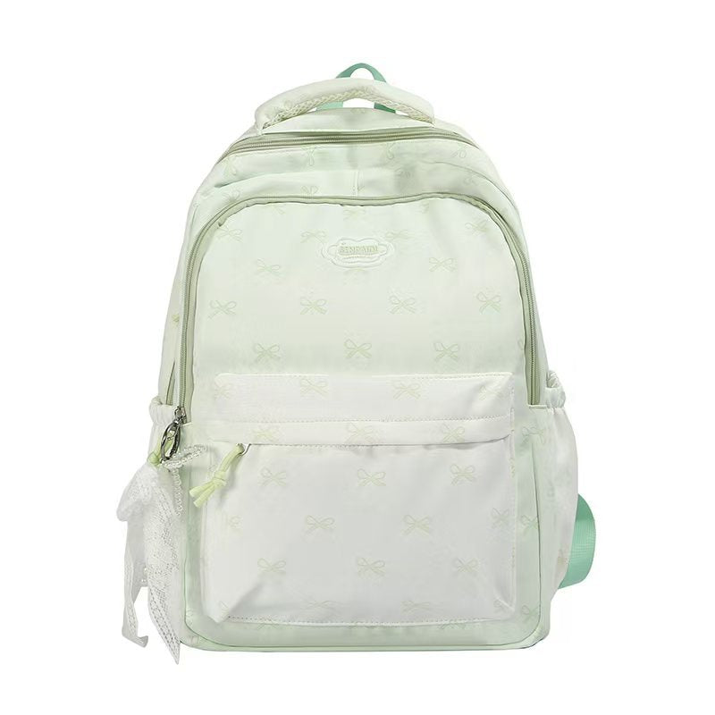 Cute Bow Pattern School Backpack Bowlift