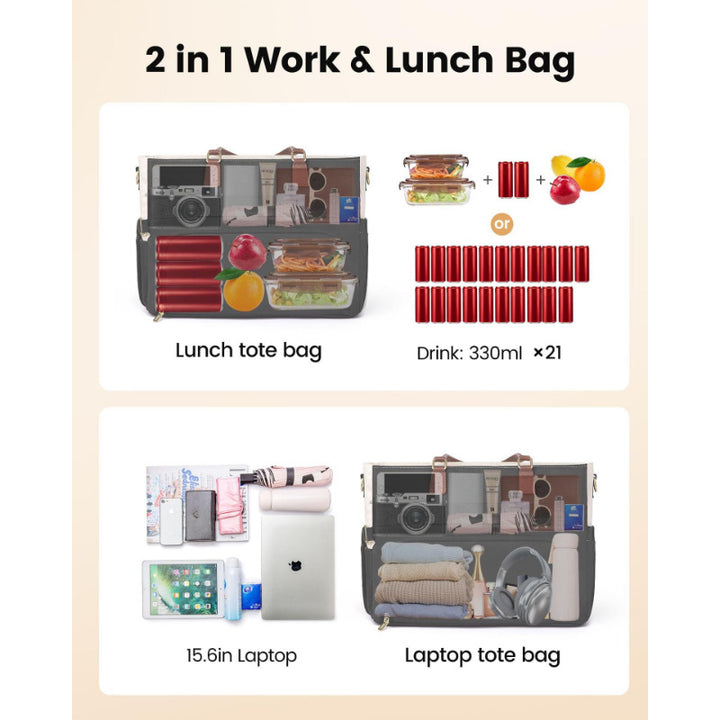 Insulated Multi-Compartment Lunch Tote Bowlift