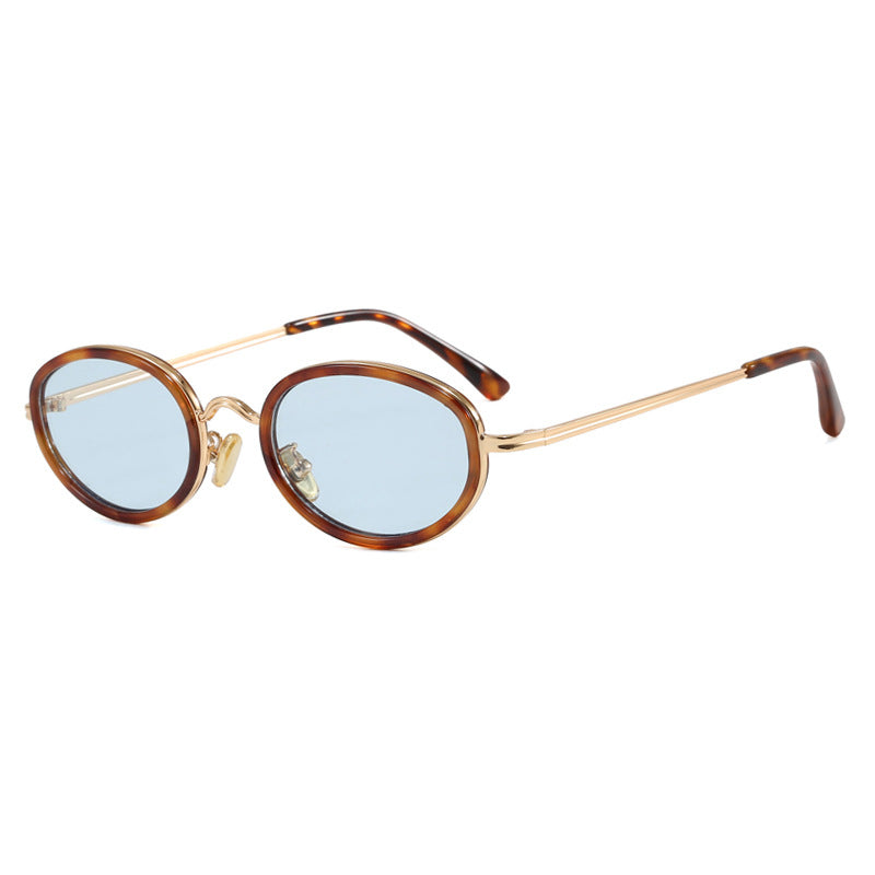 Ladies elegant round sunglasses with stylish metal frame Bowlift