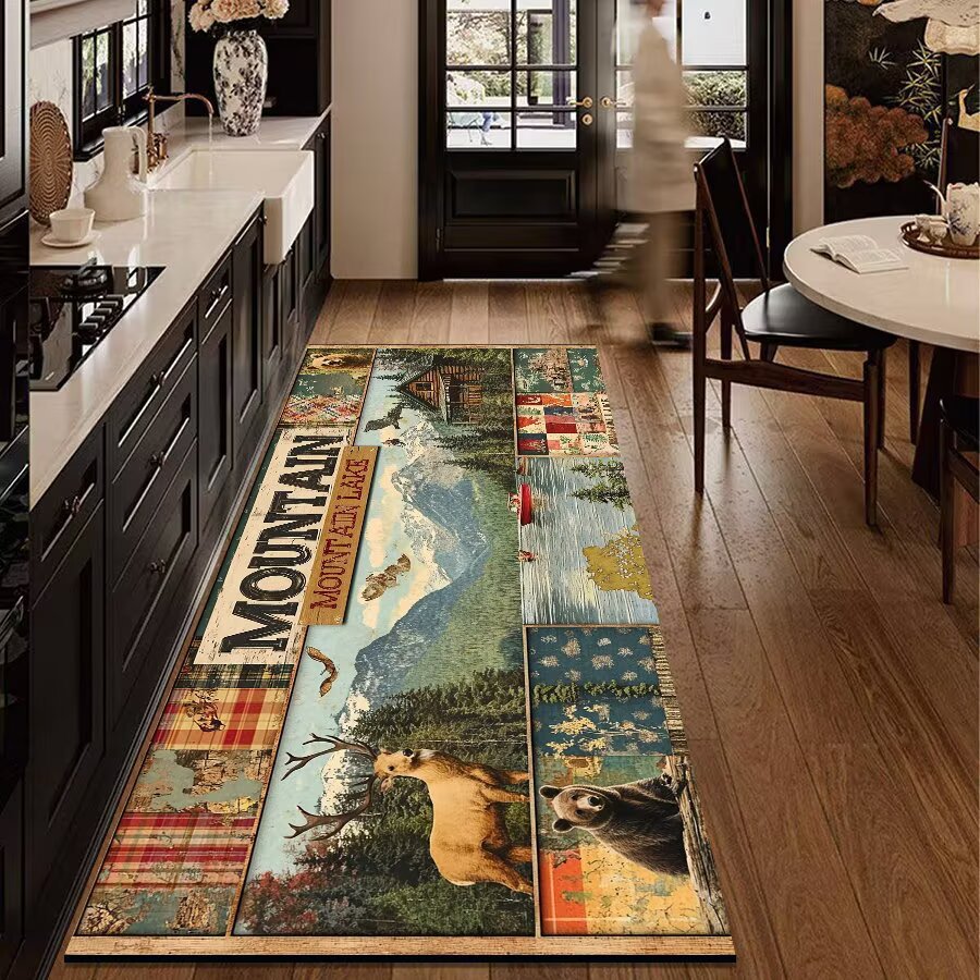 Rustic Outdoor Adventure Area Mat Bowlift