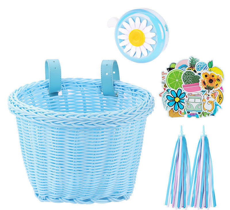 Decorative Woven Bicycle Storage Basket Bowlift