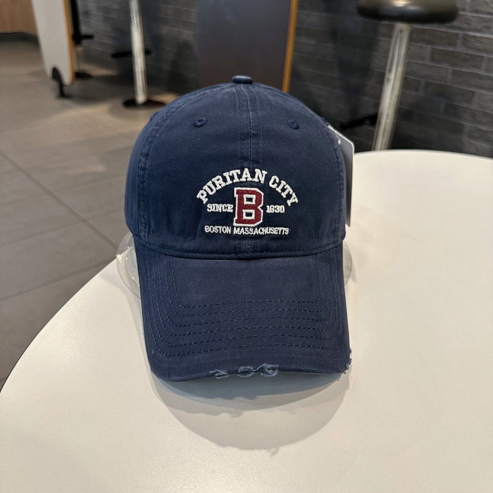 Men's Vintage-Inspired Embroidered Baseball Cap Bowlift