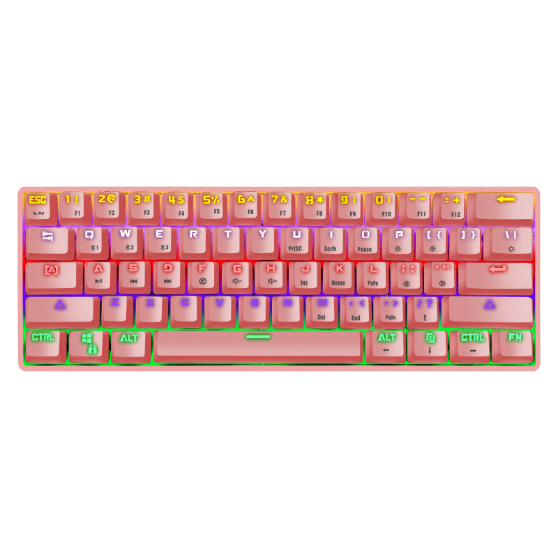 Compact Mechanical Gaming Keyboard with Backlit Keys Bowlift