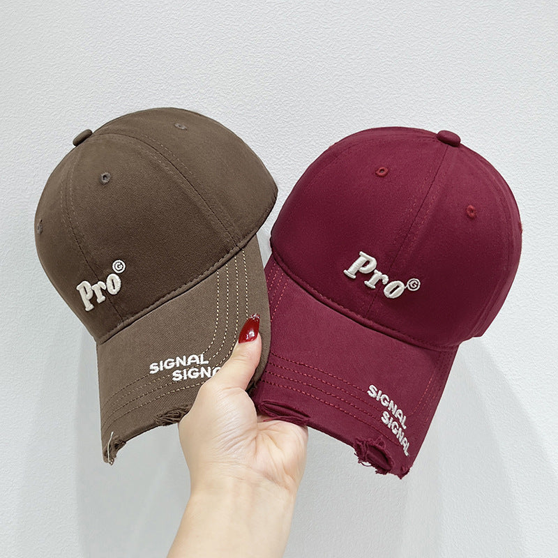 Women's Casual Distressed Baseball Cap Bowlift